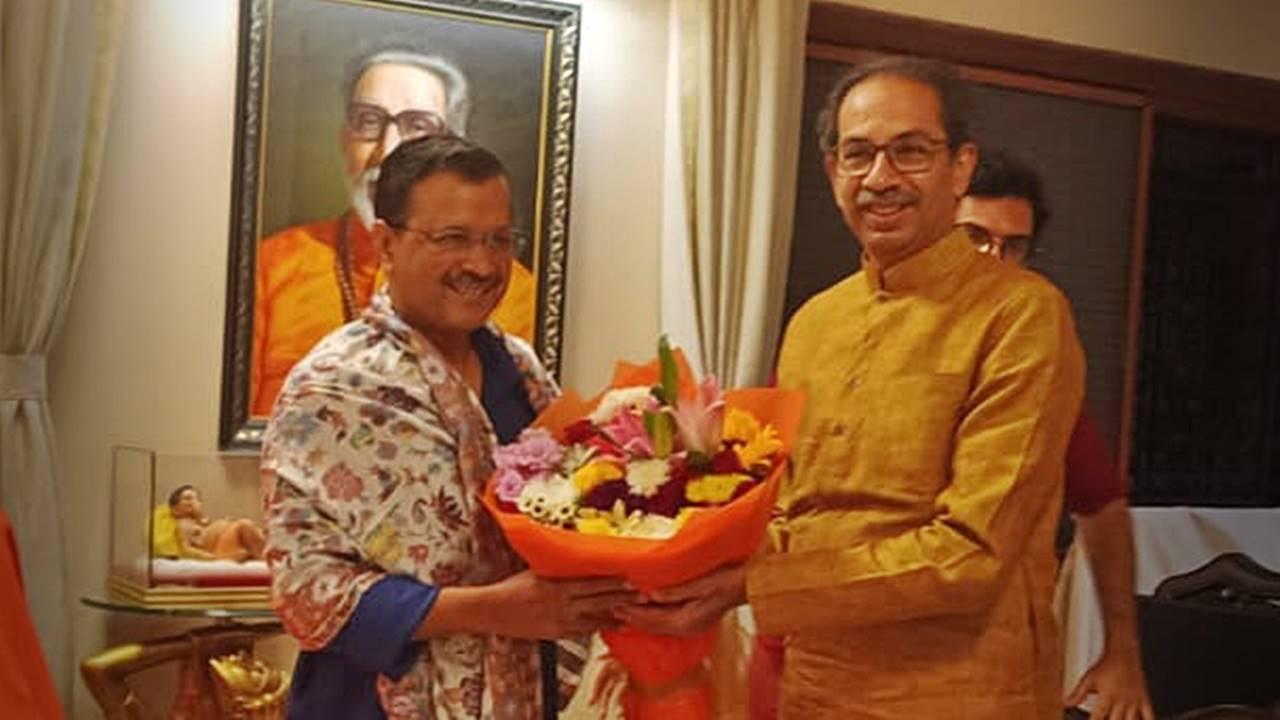 In Photos: Arvind Kejriwal, Bhagwant Mann met Uddhav Thackeray at his residence