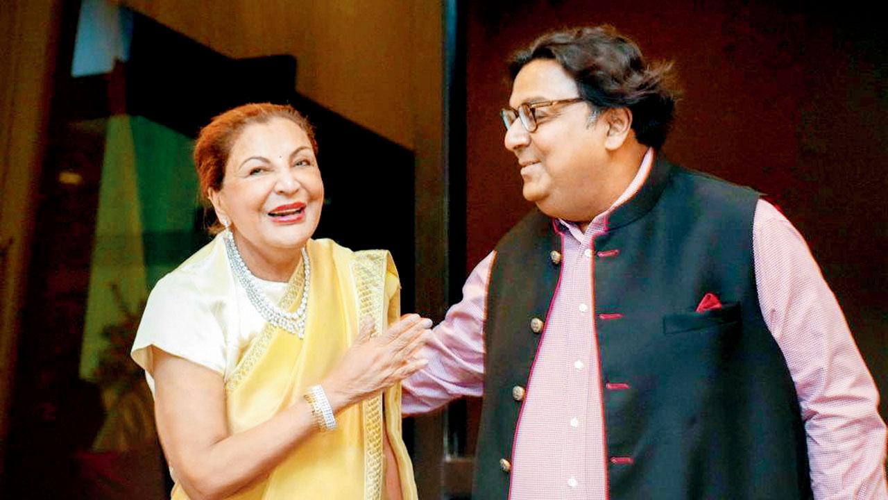 Ashwin Sanghi with his poet  mum Manju