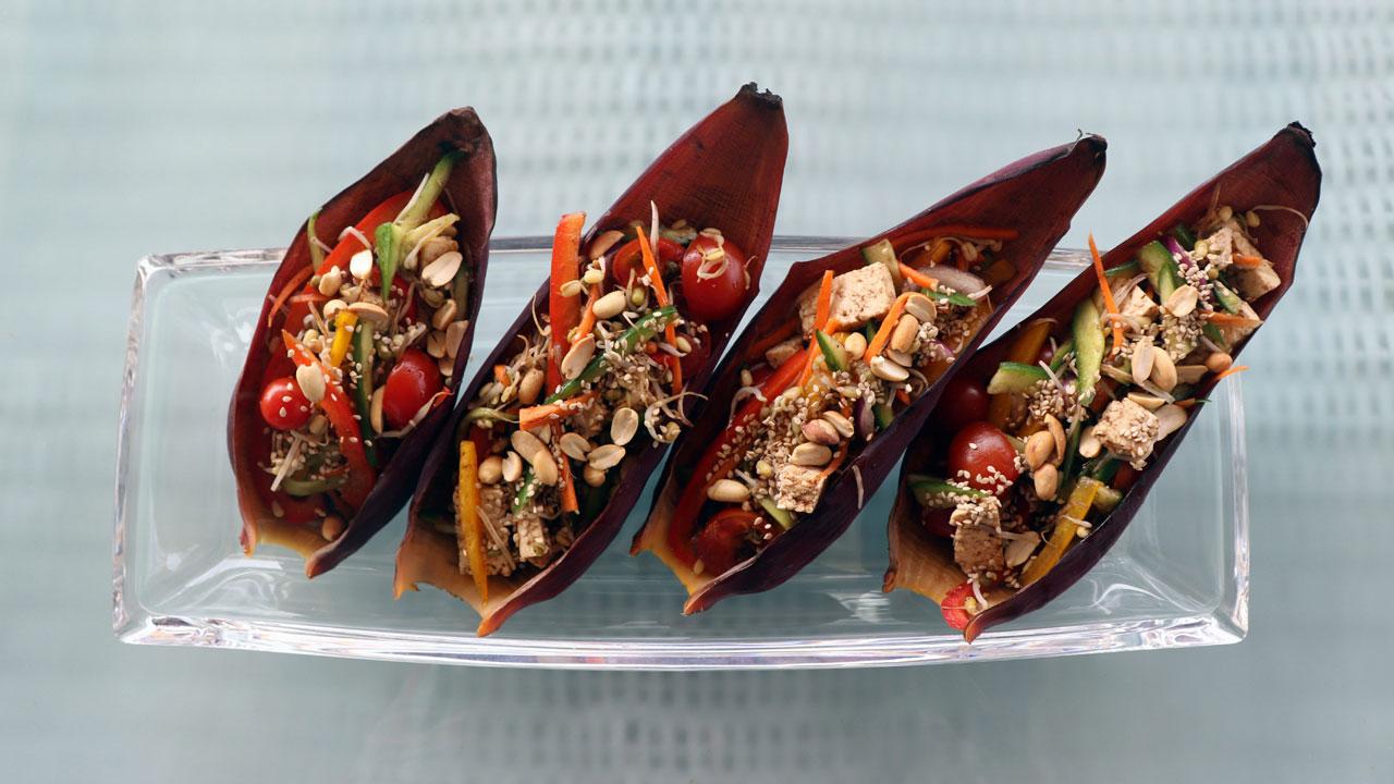 Banana flower asian salad