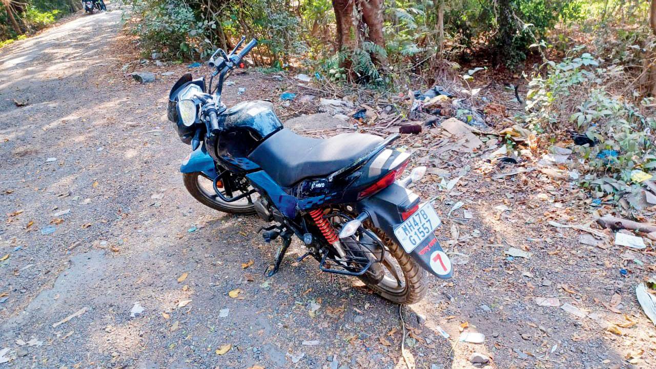 The spot in Aarey Milk Colony where the accident took place