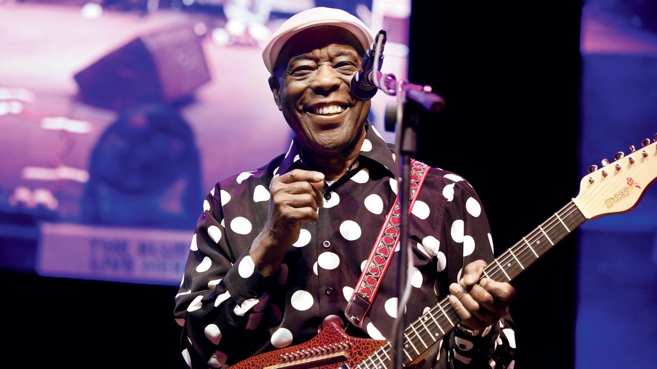 Buddy Guy, 86, first performed in Mumbai in 2011, and will be performing for the last time today. Pics Courtesy/Mahindra Blues Festival