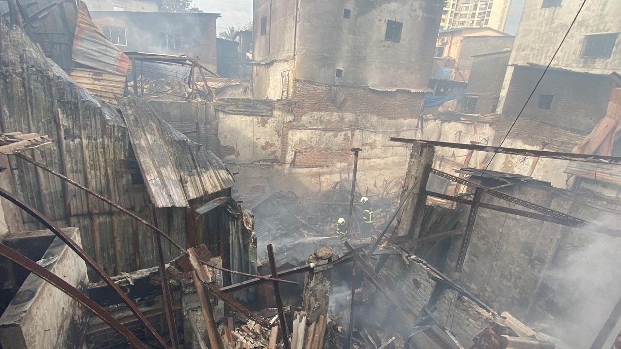 In Photos: Major fire breaks out in Mumbai's Dharavi, no injury reported