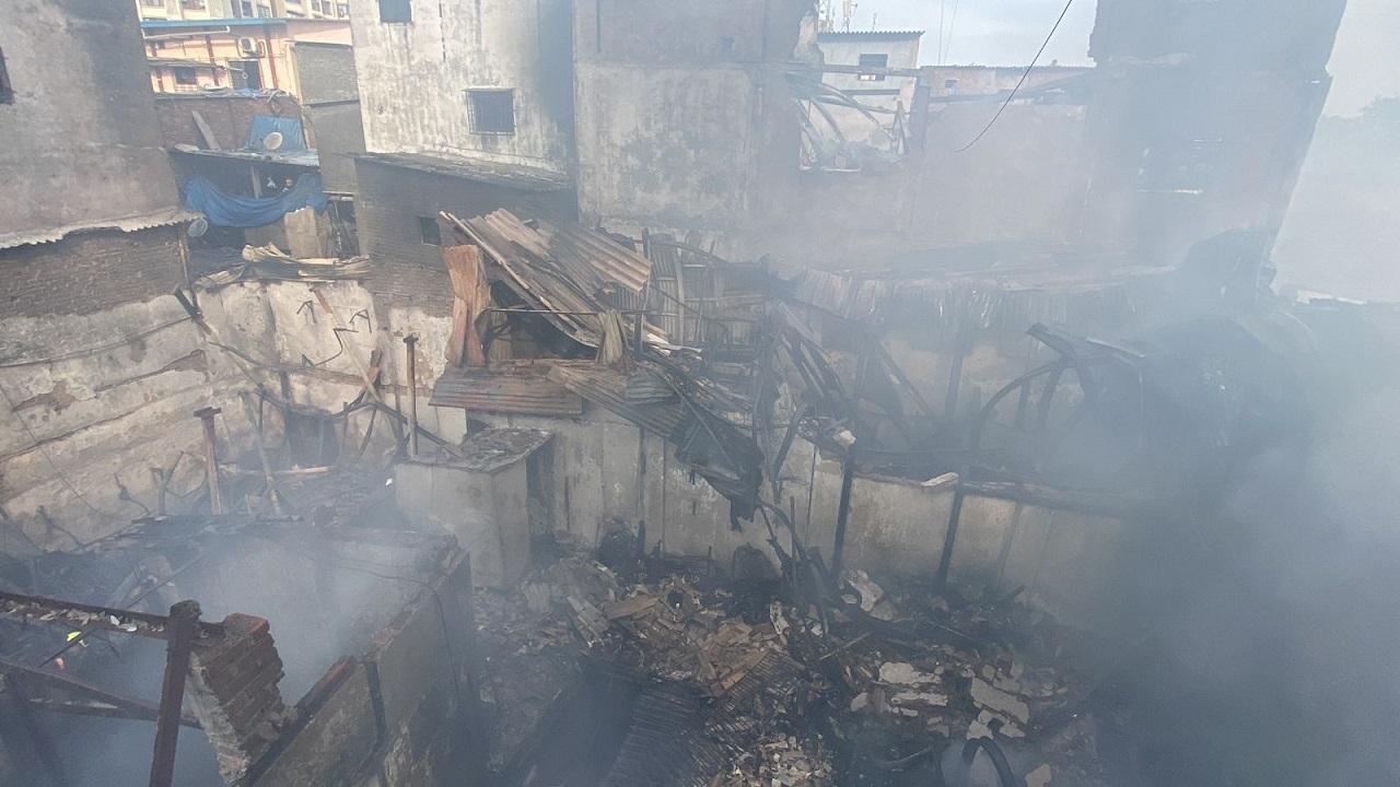 At least 12 fire engines, eight water tankers and other fire brigade vehicles are engaged in the firefighting operation that is currently underway, a civic official told PTI