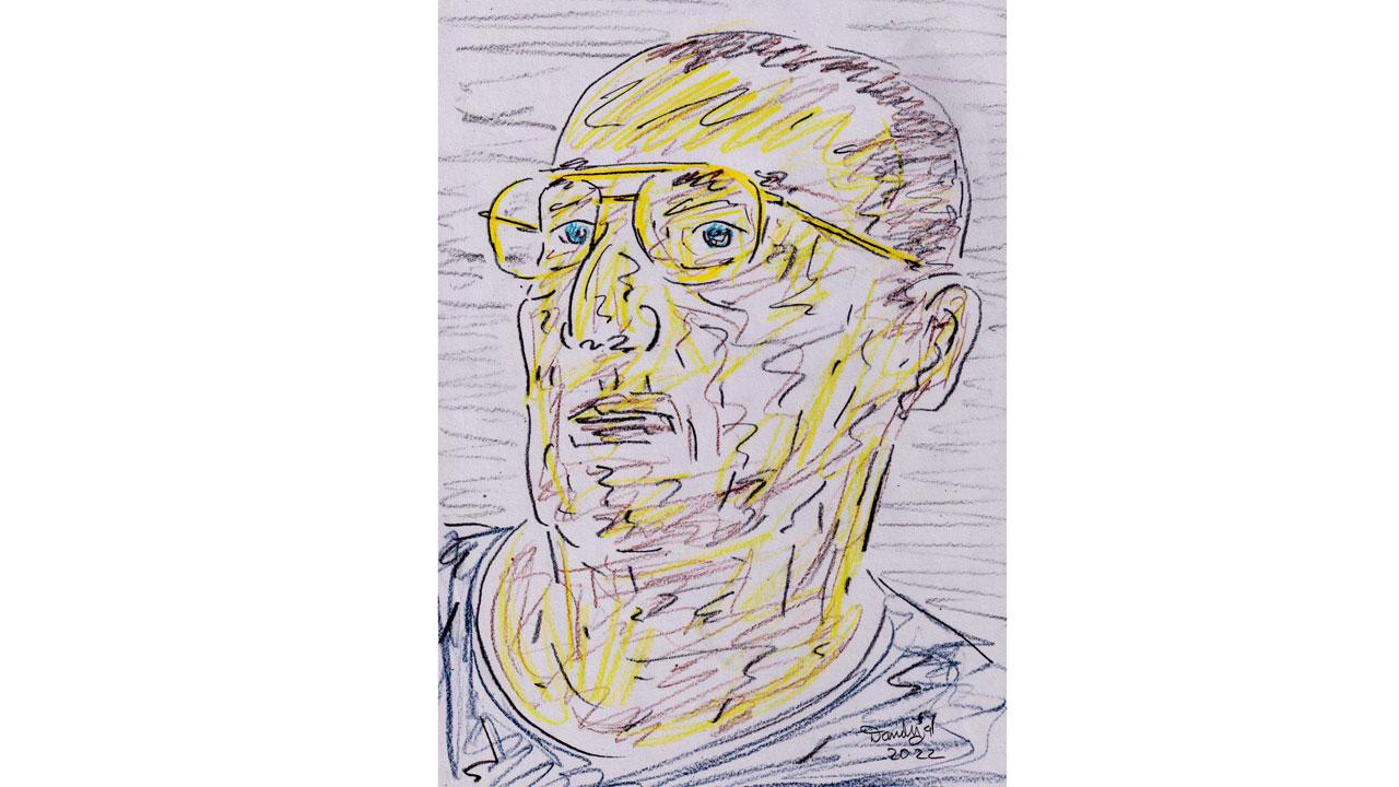 A self-portrait  of Dr Diaper