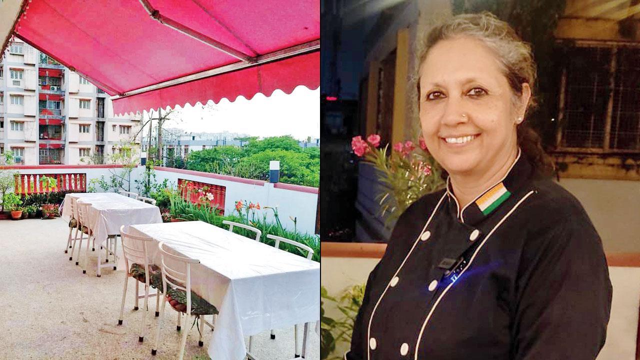 The al fresco dining space in Kasba
