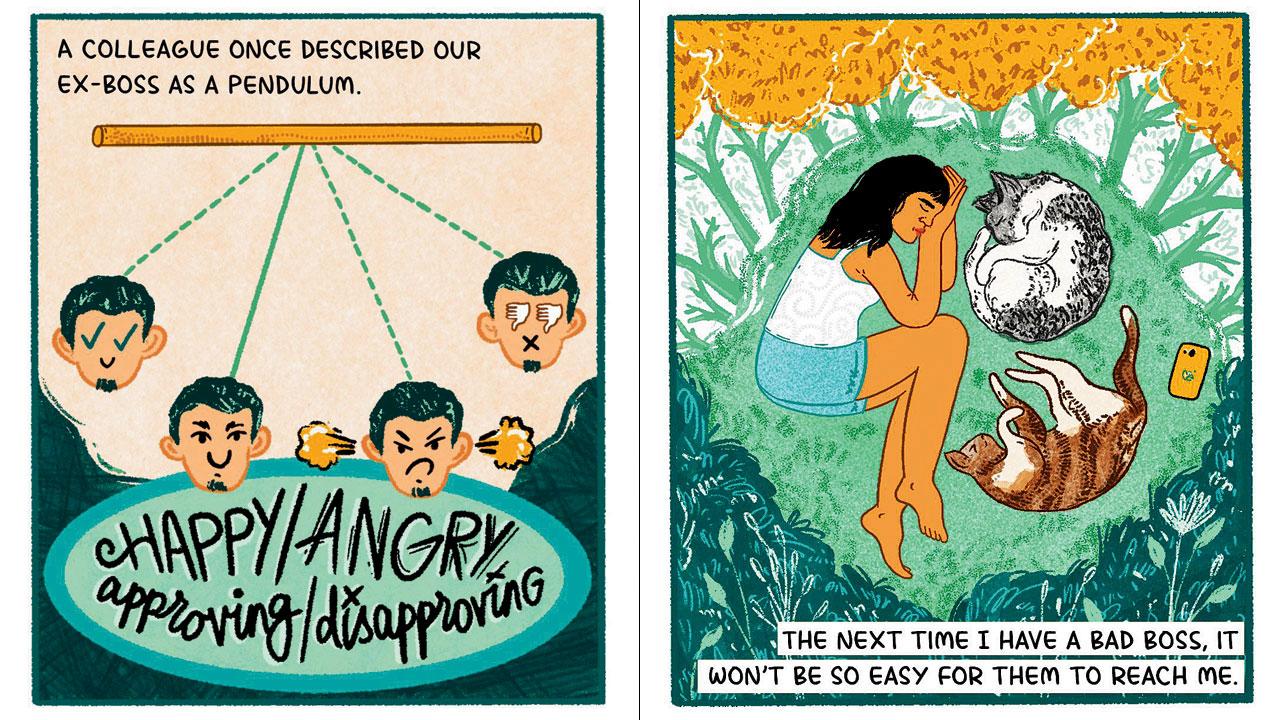 A panel from the comic. Pic Courtesy/ Sonaksha and Richa Kaul Padte, The Nib, 2022