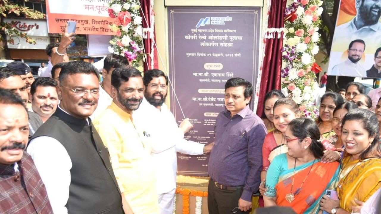 Relief for passengers on Mumbai, Thane border as CM Shinde inaugurates Kopri Railway Over Bridge