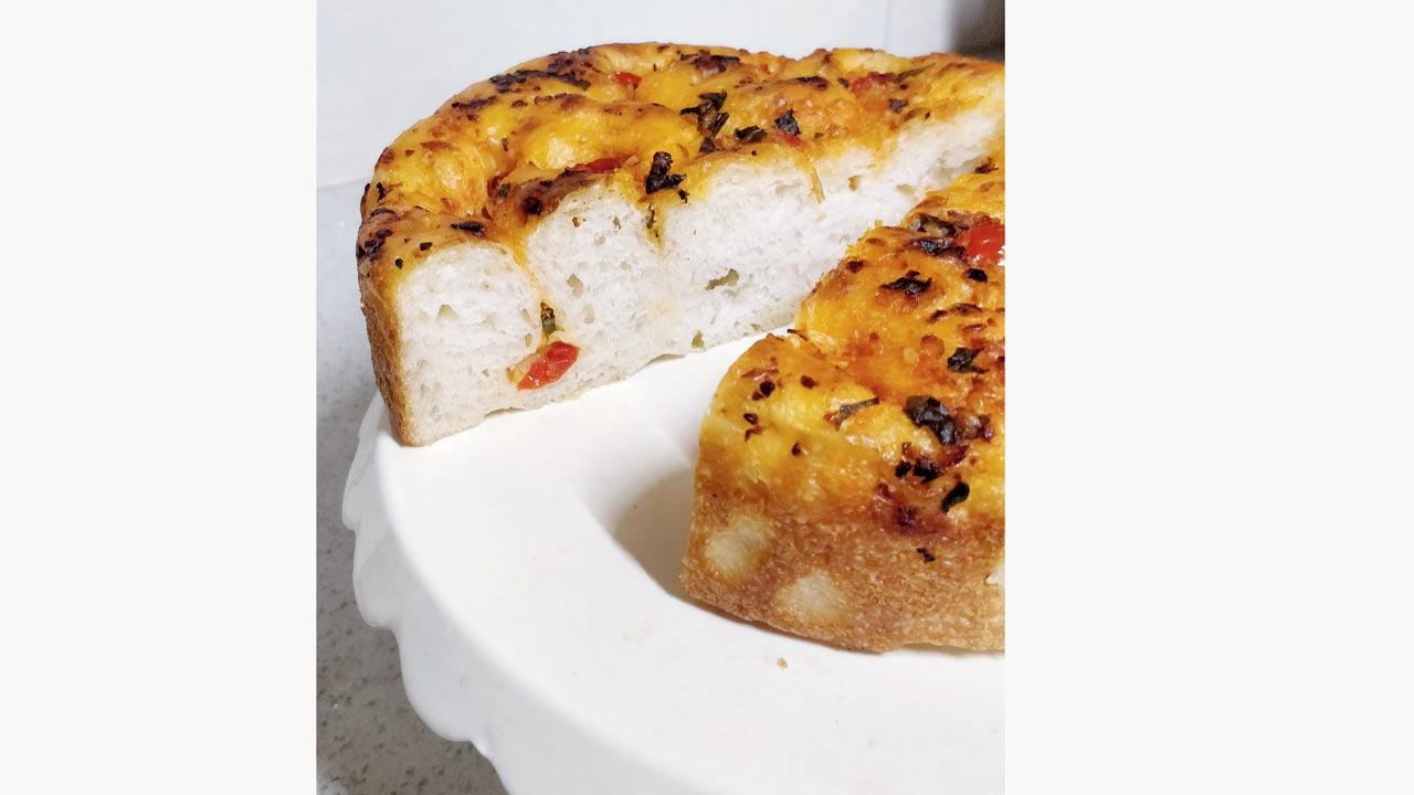The tomato basil focaccia (Rs 350) was bouncy and springy, just like it should be and offered a burst of flavour with fresh cherry tomatoes. Usually a fan of a generous spread of butter on lightly toasted focaccia, we found these were good by themselves.