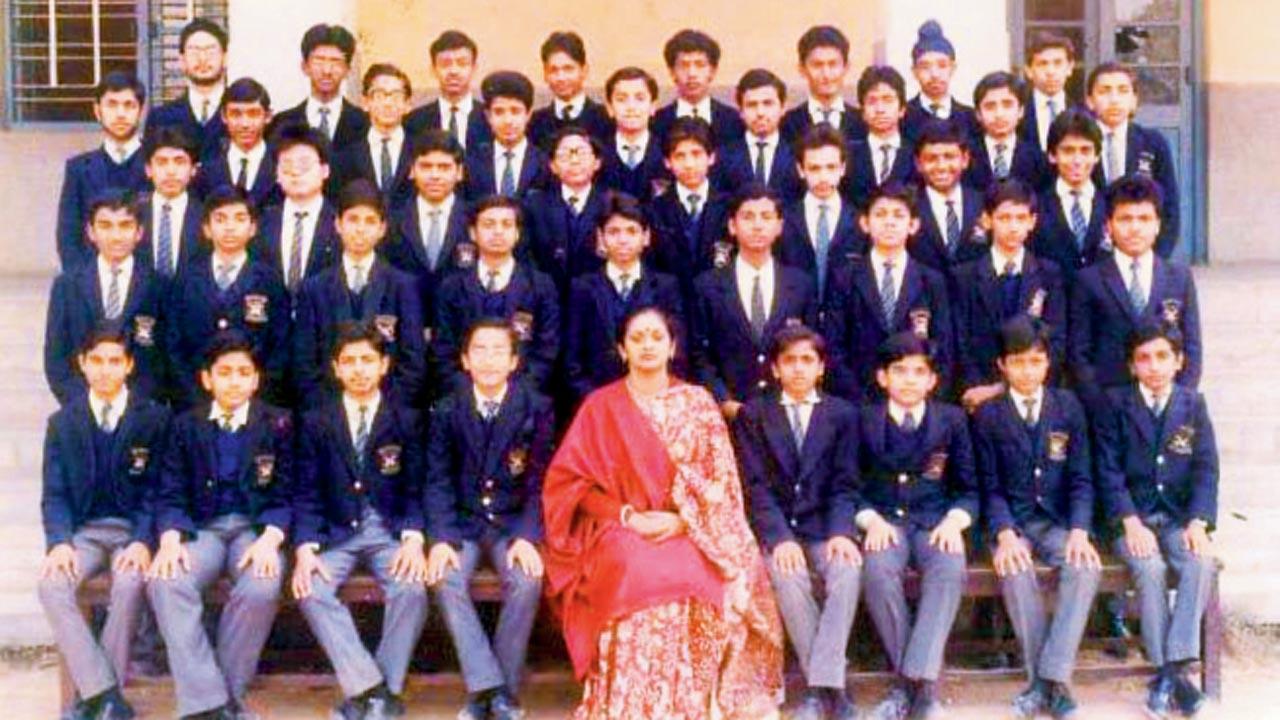 (Second row from front, first from left) Neal Mohan in a group photo of Class IX students at St Francis’ College, Lucknow. Nishi Pandey is seated centre in the first row. Pic Courtesy/Nishi Pandey