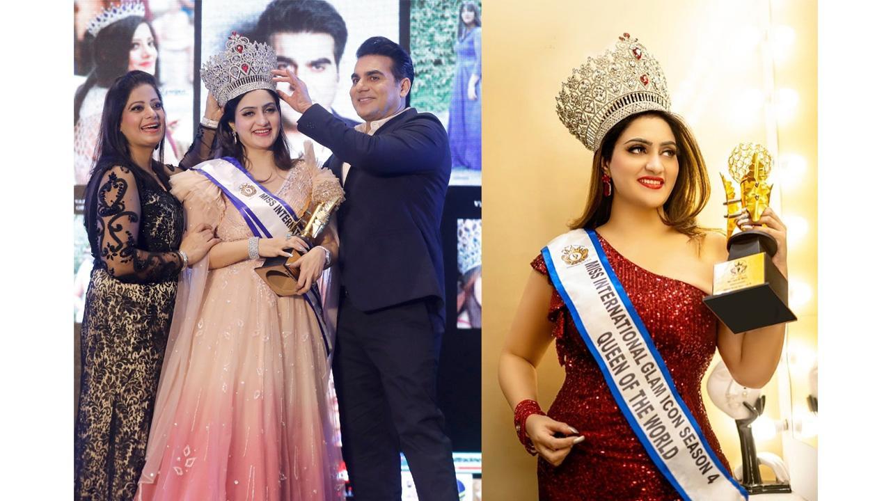 Actor Arbaaz Khan felicitated winner of International Glam Icon Season 4 