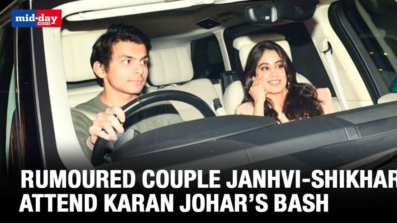 Rumoured Couple Janhvi Kapoor-Shikhar Pahariya Attend Karan Johar’s Star Studded