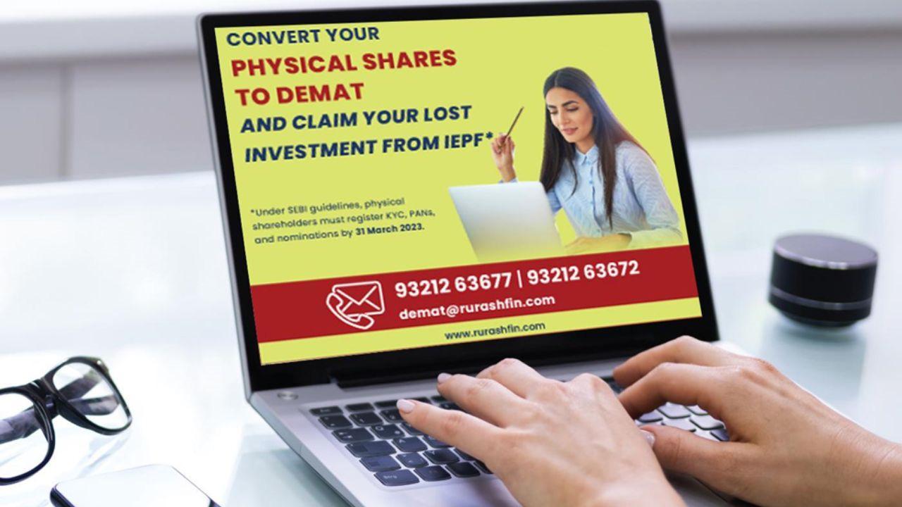Exclusive Dematerialization Services By Rurash Financials; Claim Of Shares From IEPF