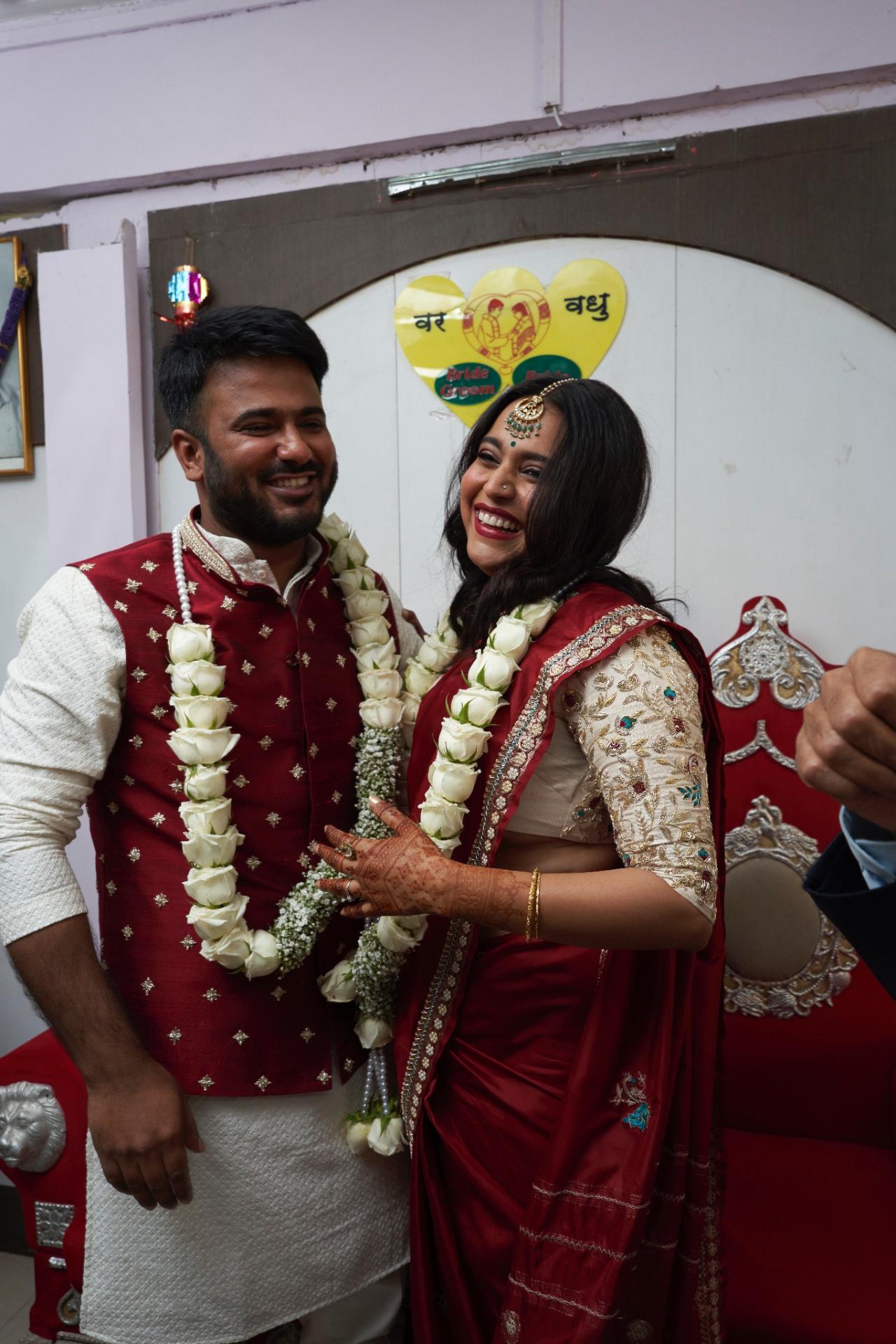 Swara and Fahad got married under the Special Marriages Act. Sharing happy pictures from the ceremony, the actress wrote, 