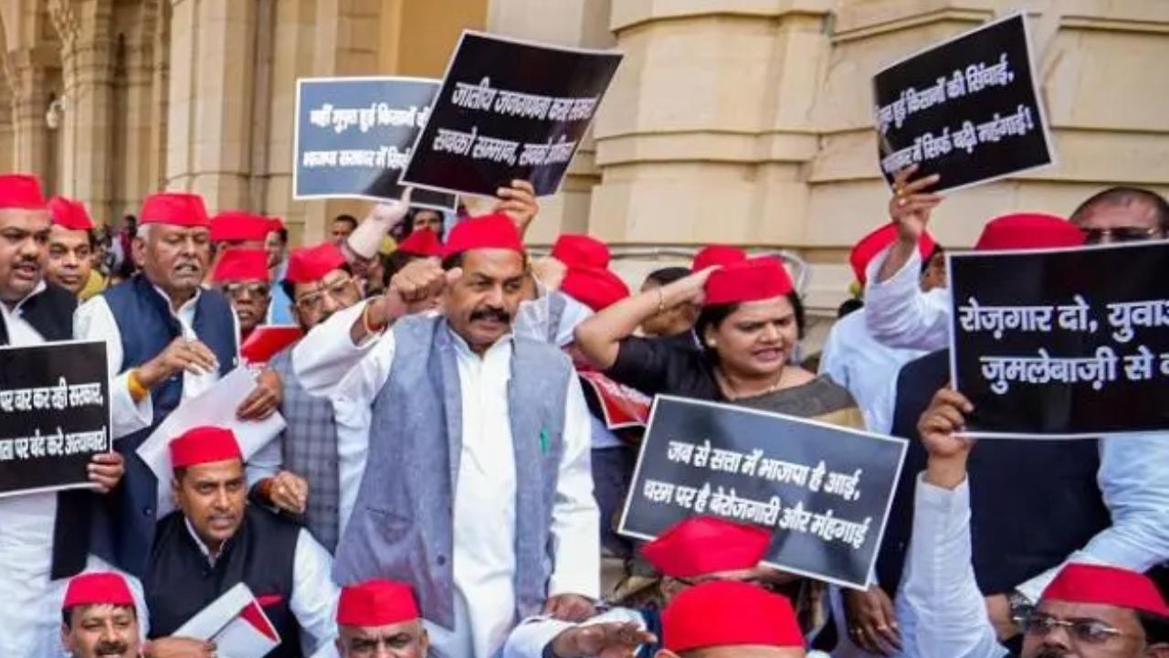 UP Budget session: SP disrupts Governor's address with 'go back' slogans