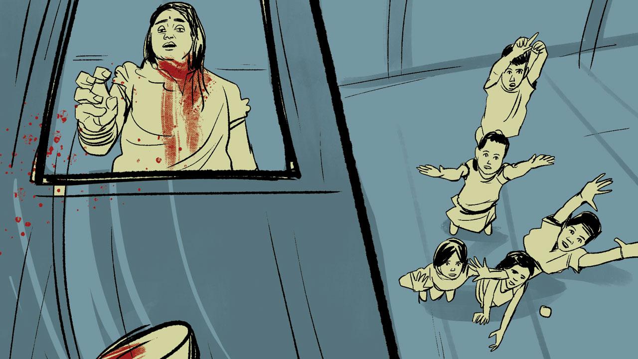 As Sudhir keeps Gawli occupied, Supriya picks up bowls and throws them out of the window, leaving traces of blood on them. Children notice the bowls and try to figure out what was happening