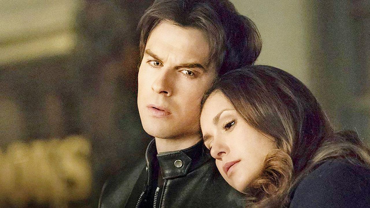 Ian Somerhalder and Nina Dobrev in The Vampire Diaries