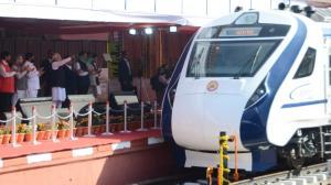 Prime Minister Narendra Modi flags off two new Vande Bharat Express train