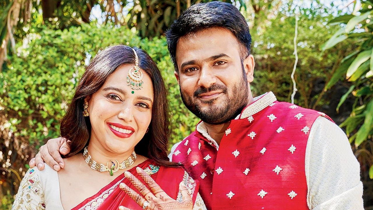 Actor Swara Bhasker married political activist Fahad Ahmad in court this week. Posting photographs from the day, she cheered for the Special Marriage Act. “At least it exists & gives love a chance… The right to love, the right to choose your life partner, the right to marry, the right to agency these should not be a privilege,” she wrote. Pic/Twitter