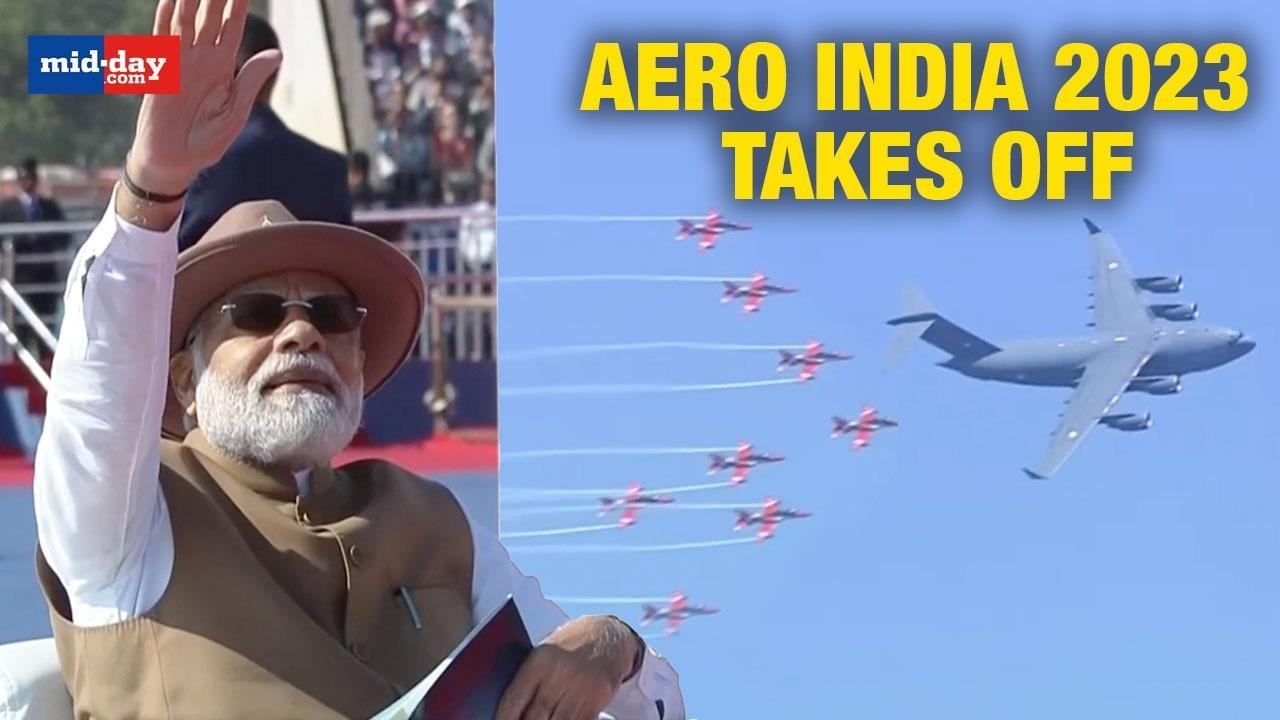PM Modi  Inaugurates Aero India 2023 In Bengaluru, IAF Aircrafts Showcase Glory