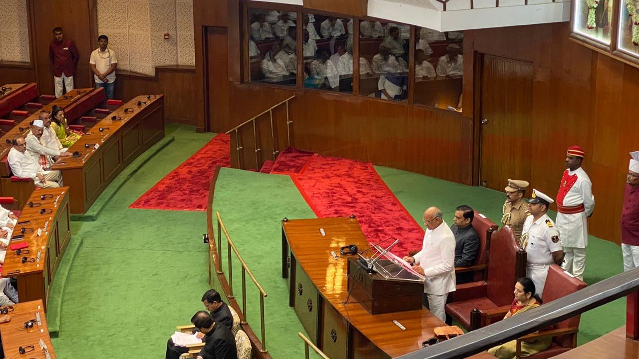 The state budget session commenced with newly-appointed Governor Ramesh Bais making his first address to the joint sitting of the Maharashtra legislature