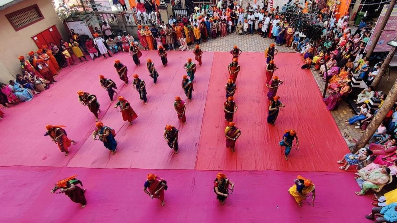 This year will mark the 393rd birth anniversary of Chhatrapati Shivaji Maharaj. The main aim of the day is to honor the contributions of the great warrior king in reviving the Maratha Empire and to pay tribute to his rich legacy. In pic, Women perform Lezim dance to celebrate Shiv Jayanti in Borivli Pic/Nimesh Dave