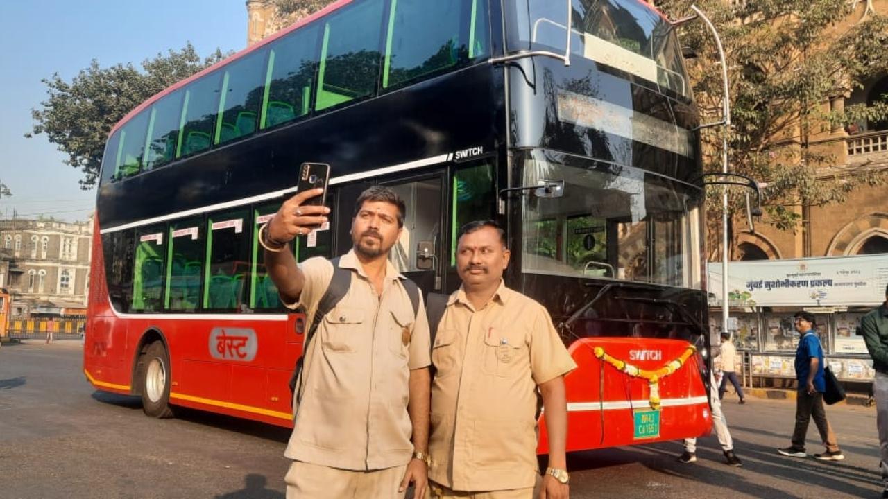 IN PHOTOS: Travel in BEST's first AC double-decker e-bus in south Mumbai