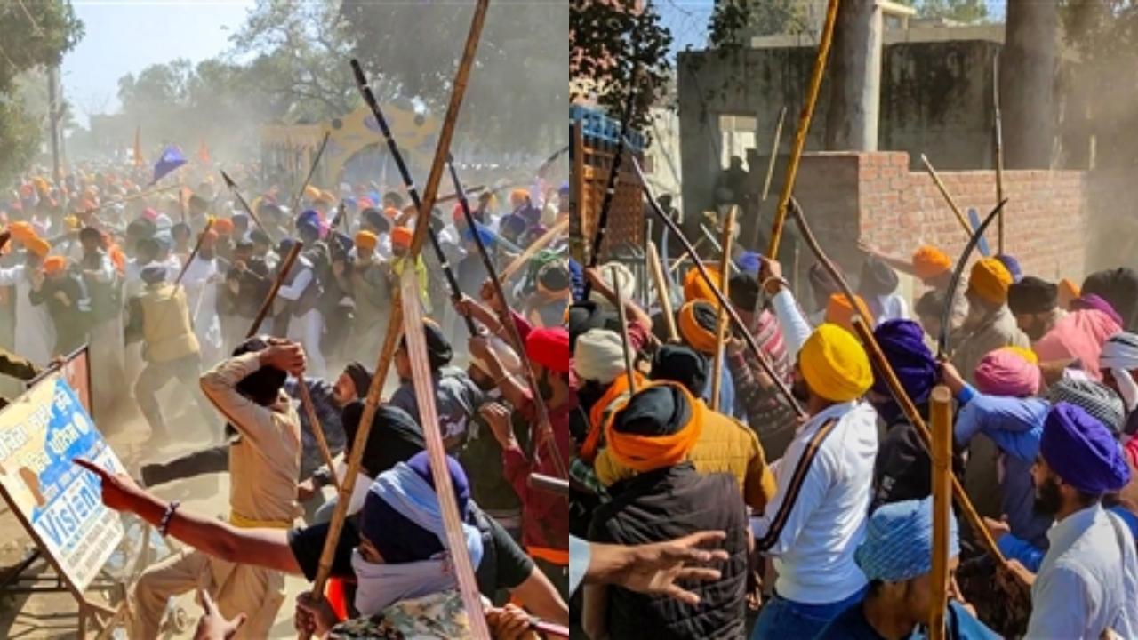 IN PHOTOS: Followers of 'Waris Punjab De' founder clash with police in Punjab