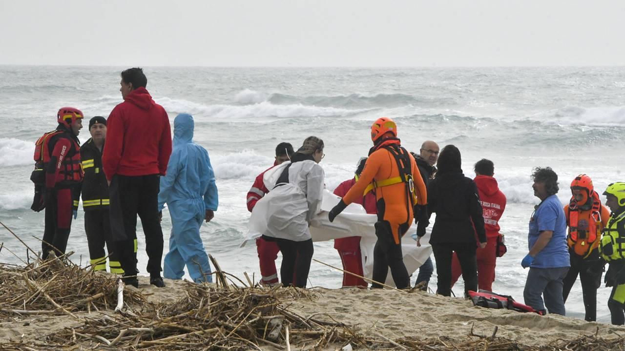 Migrant boat breaks apart off Italy; 33 bodies recovered, 58 survivors