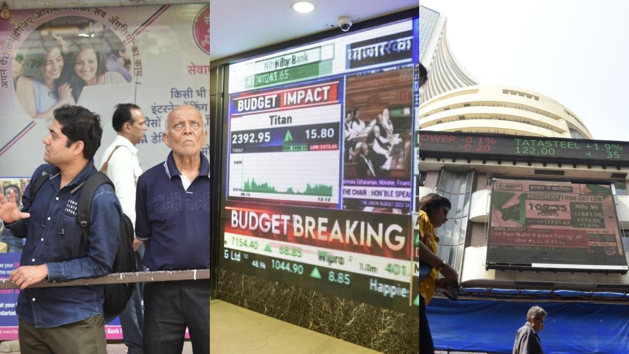 IN PHOTOS: Mumbaikars watch Budget 2023 at Bombay Stock Exchange