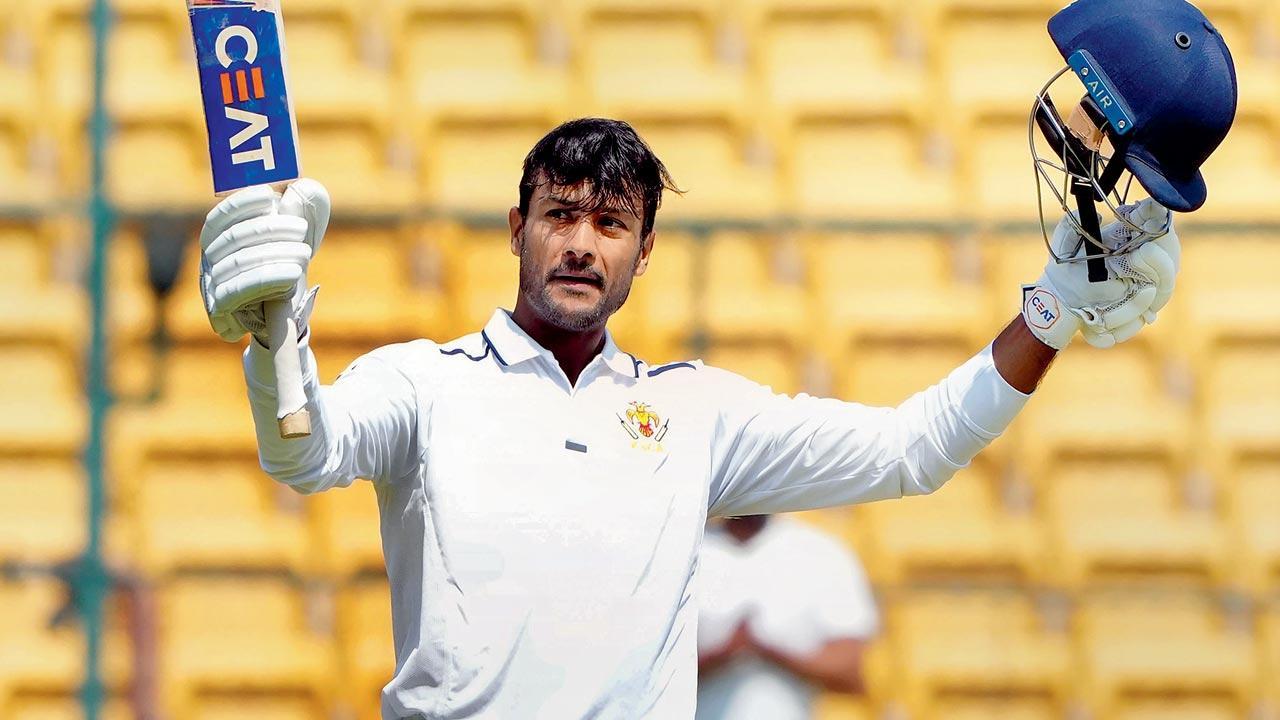 1280px x 720px - Karnataka's Mayank Agarwal hits double ton; Bengal in commanding position