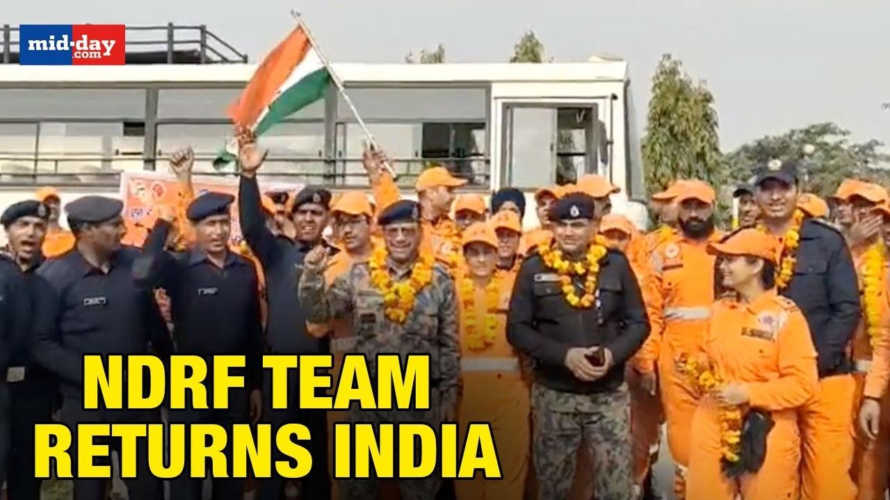 Operation Dost: NDRF Team Returns India, Receives Grand Welcome