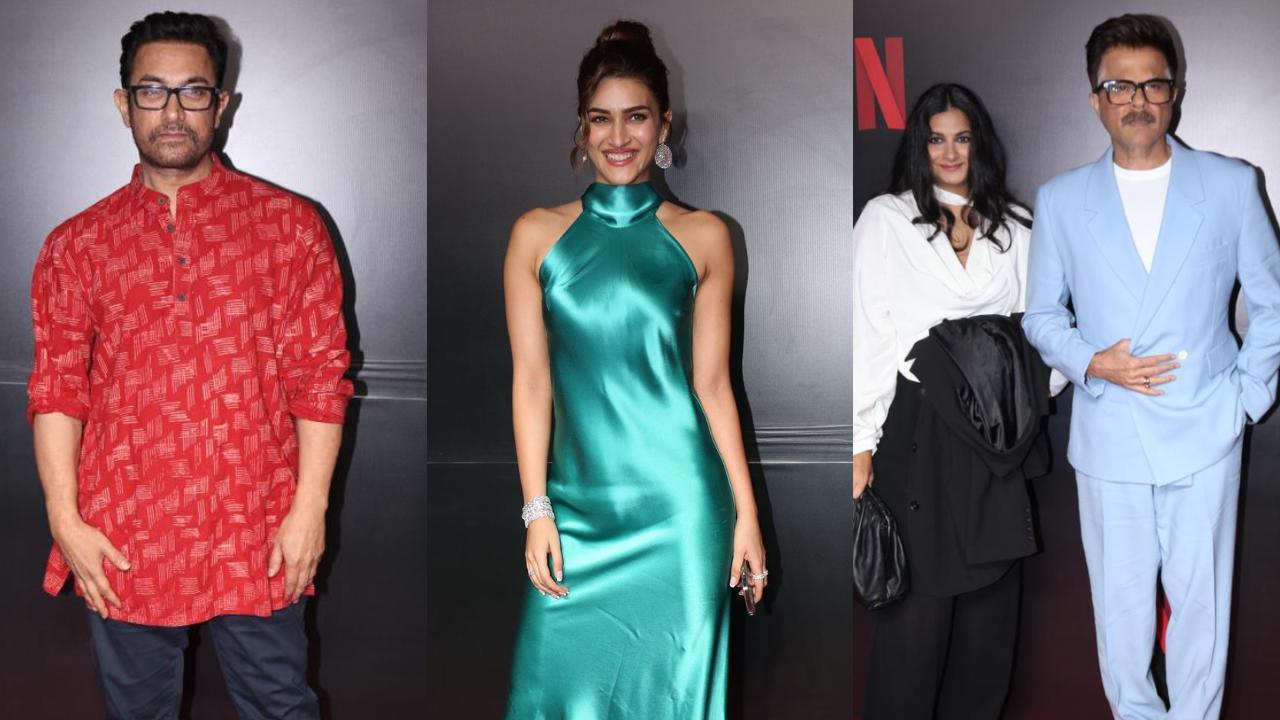 In Pics: Anil Kapoor, Aamir Khan, Kriti Sanon attend the grand Netflix party