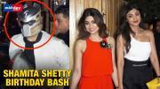 Raj Kundra Wears Helmet, Avoids Paparazzi At Shamita Shetty Birthday Bash