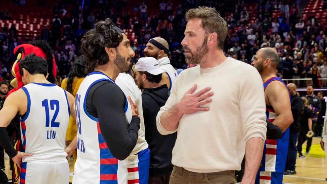 Ranveer Singh gets photographed with Ben Affleck at NBA All-Star Celebrity Game 2023