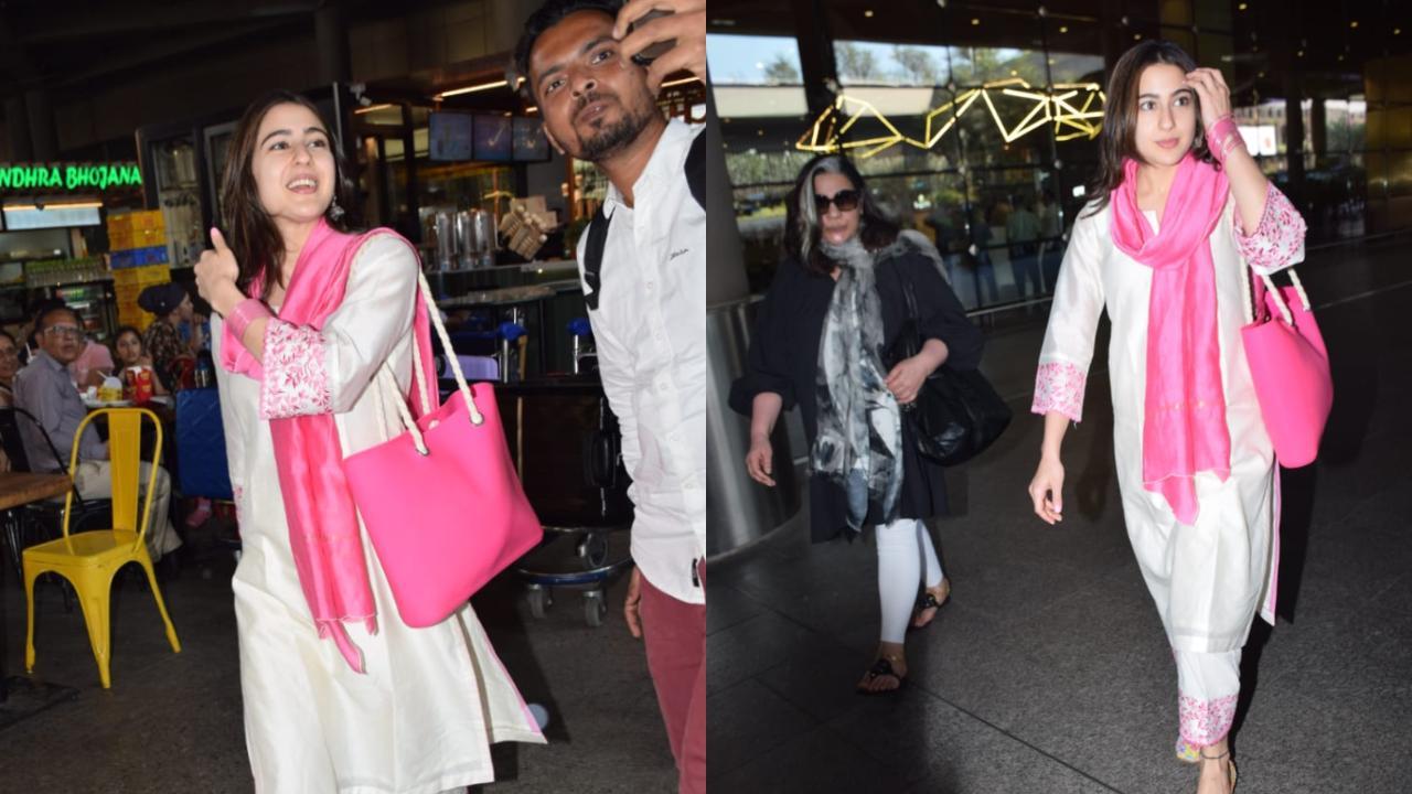 Sara Ali Khan's sweet gesture towards young fan at the airport wins hearts; watch