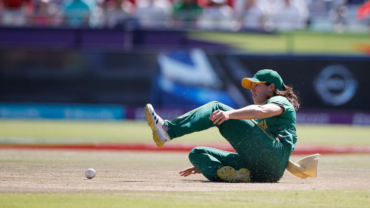 South Africa's Tazmin Brits produced what panned out as one of the best catches of the tournament to give her side a huge boost in their semi-final against England at the ICC Women's T20 World Cup. South Africa's Brits, fresh from top-scoring with 68 in the first innings, produced one of the most memorable moments of the World Cup in the field.