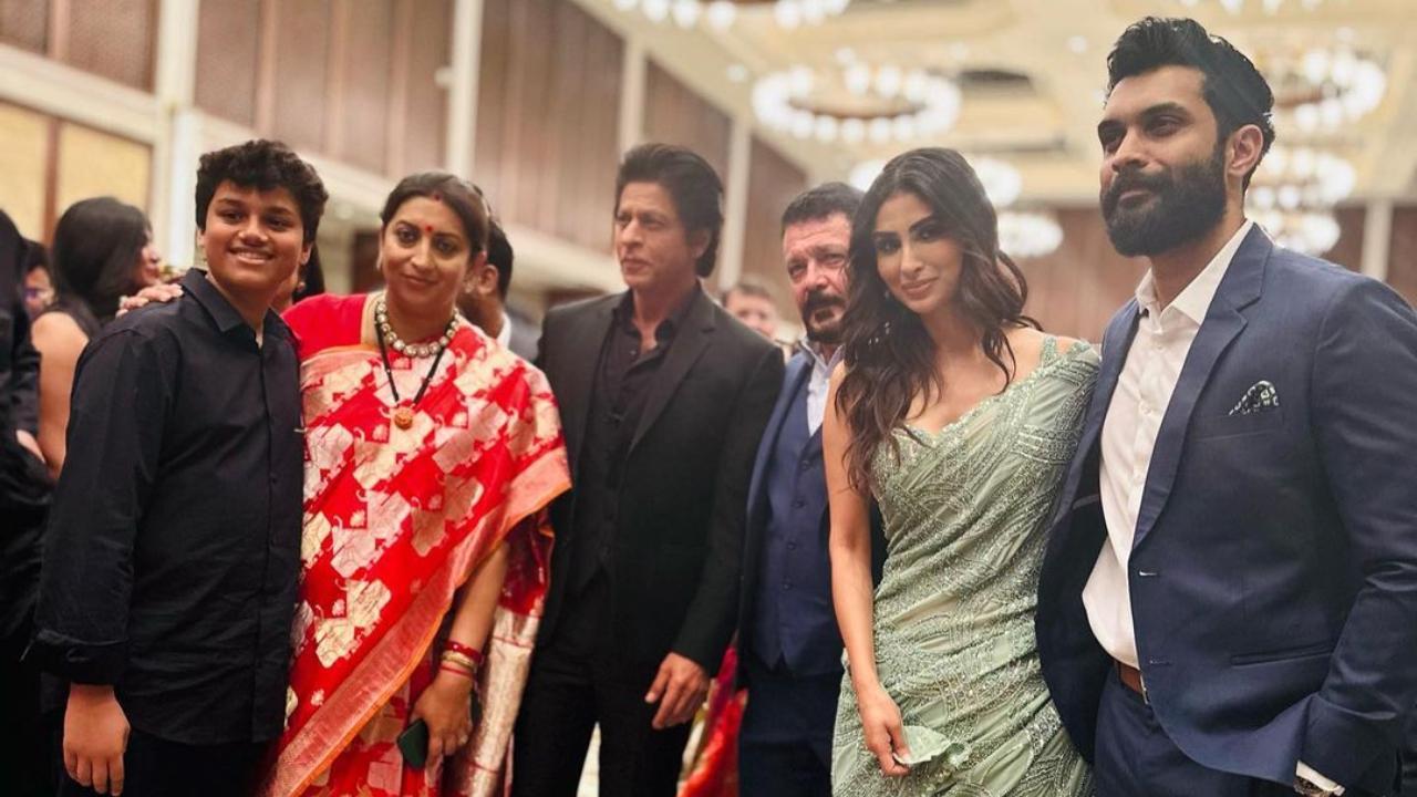 In Pics: Shah Rukh Khan, Mouni Roy attend Smriti Irani's daughter's reception