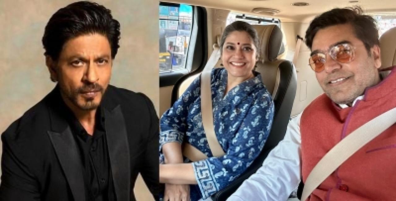 Shah Rukh Khan calls Renuka Shahane his 'pehli heroine' in a friendly banter