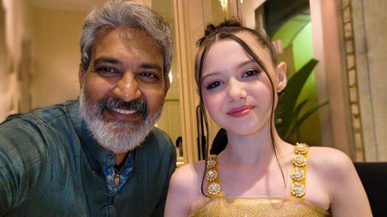 RRR: Check out this cute selfie of SS Rajamouli with 11-year-old Violet McGraw
