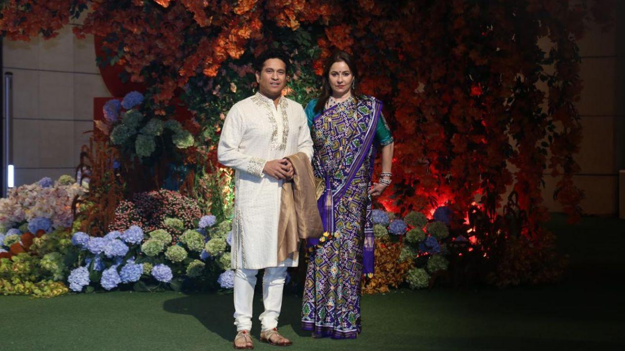 Master Blaster Sachin Tendulkar and his wife Anjali Tendulkar also attended the grand function. 
 