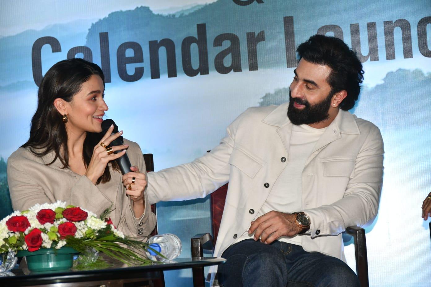 At the launch, the two actors also spoke to the audience. Alia also sang the hit song 'Kesariya' from the film Brahmastra that was released last year