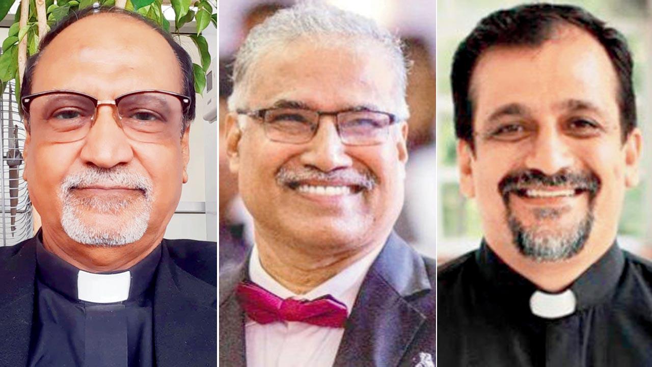 Father Donald D’Souza, Dolphy D’Souza and Father Nigel Barrett
