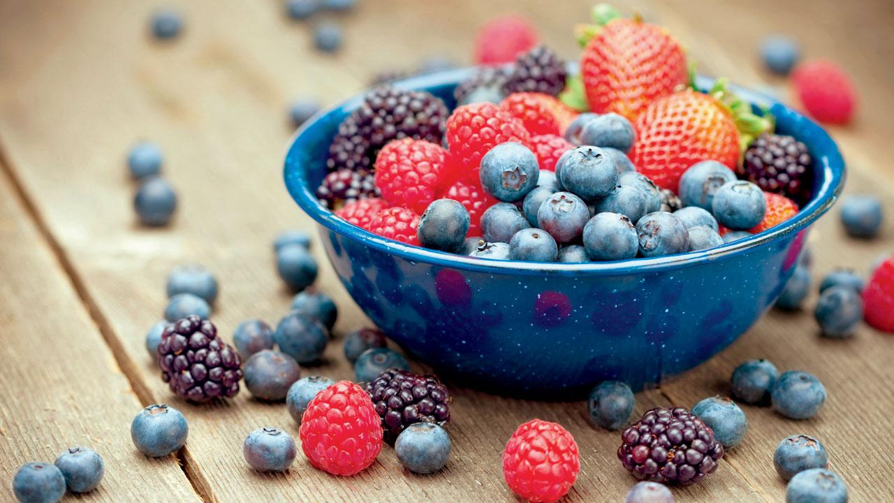 Seasonal berries lend a lovely tinge to the spirit