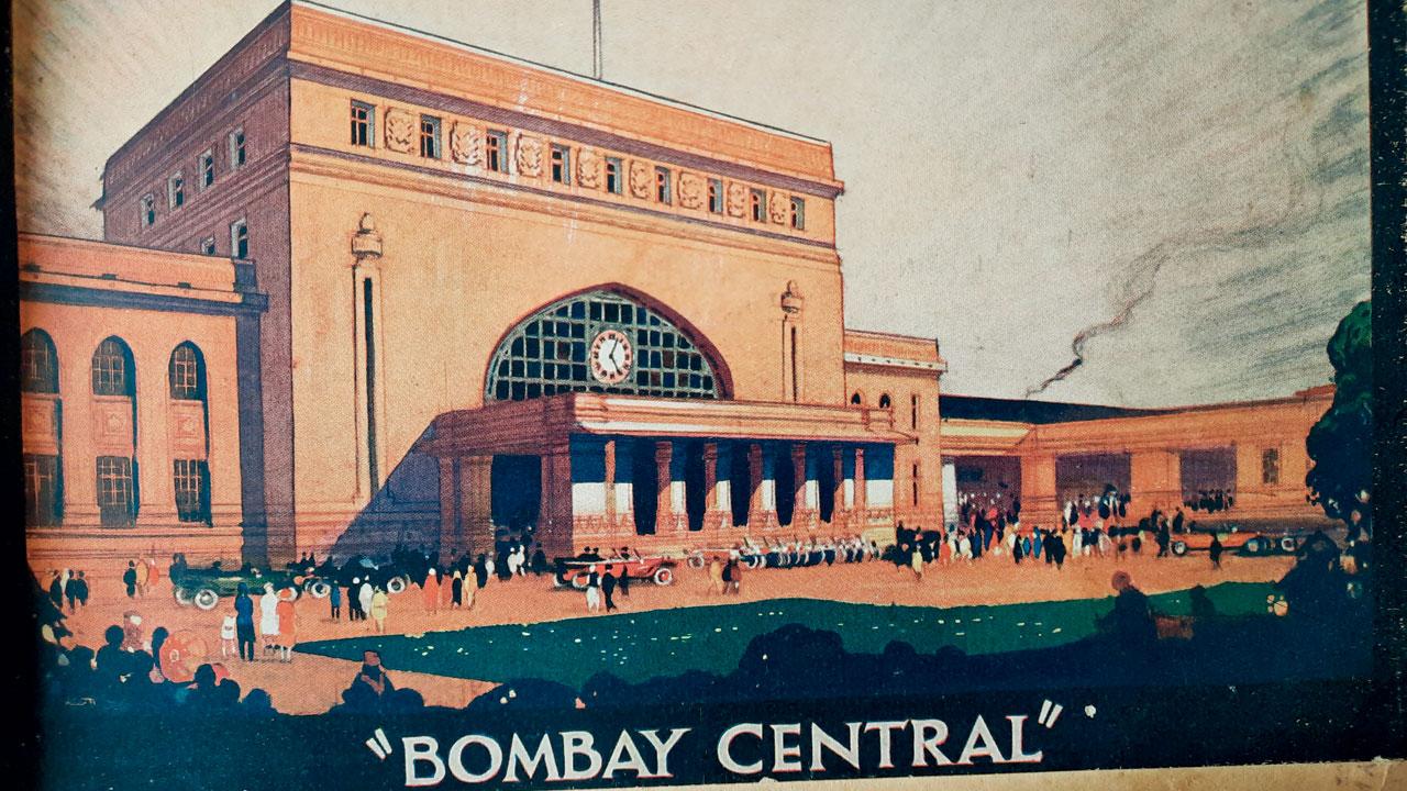BB&CI Railway souvenir announcing Bombay Central Station opening highlights that the marble mosaic flooring was supplied by Bharat Tiles Co