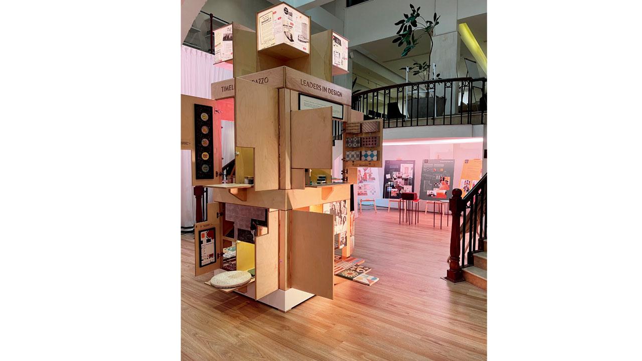 The Cabinet of Curiosities exhibit tracing Bharat Tiles’ history through artefacts. Designed by The Busride Design Studio