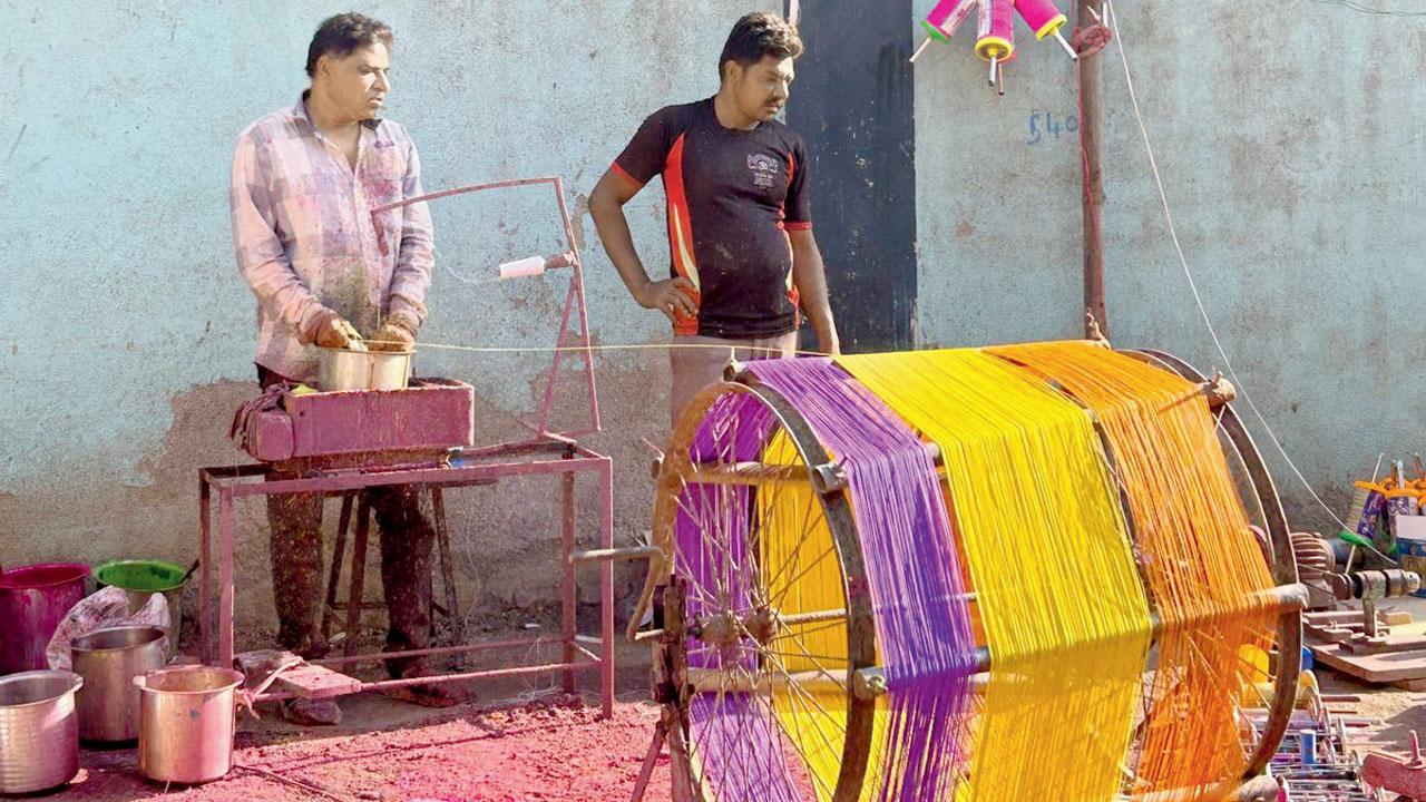 A manja making factory in Surat. Pics/Heer Dumasia
