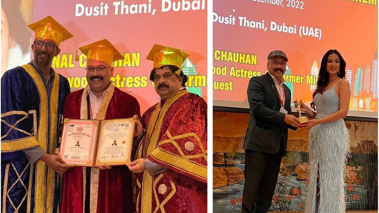 Varanasi's environmentalist Sachin Mishra was honored with the honorary title of Doctor in Dubai