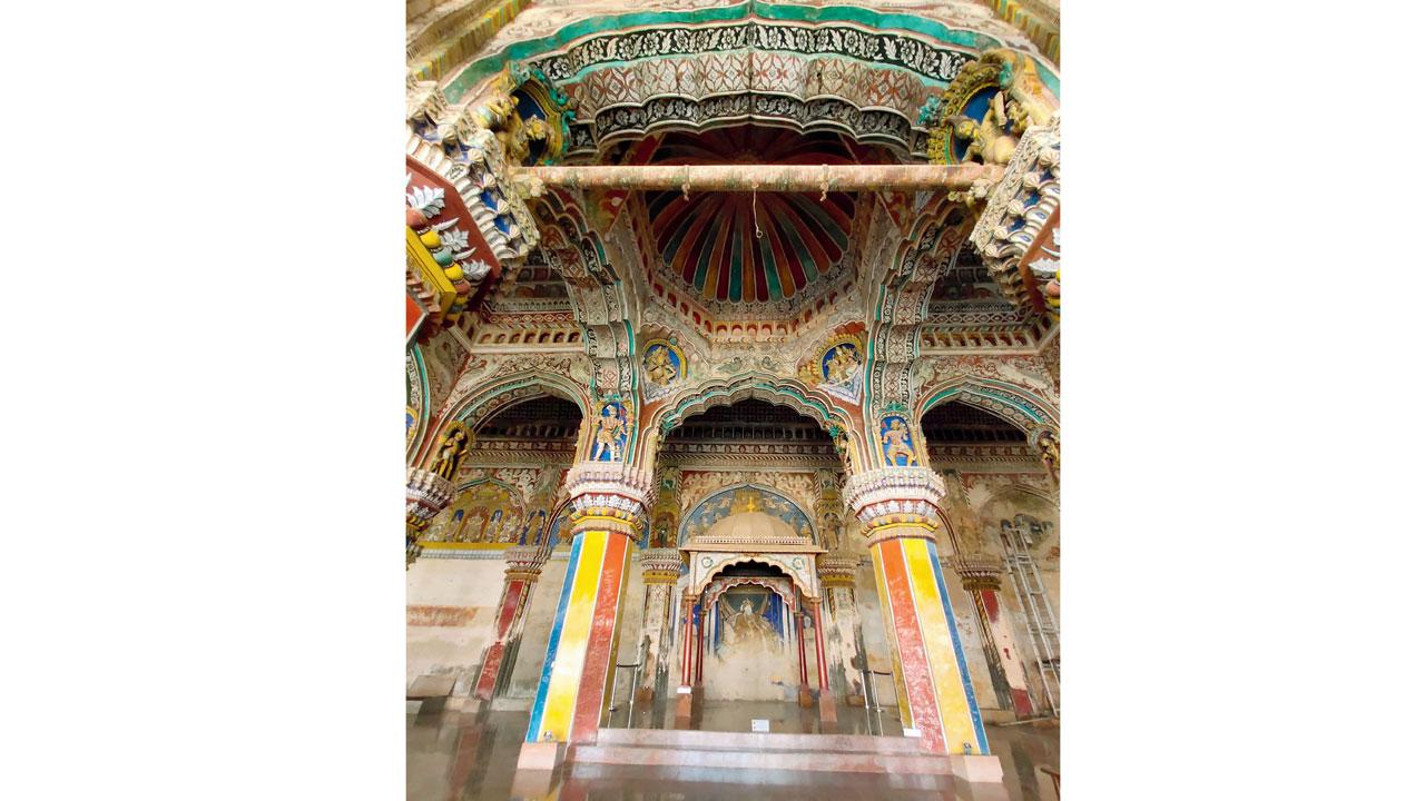 Durbar Hall, Maratha Palace, Thanjavur. Pic Courtesy/Fiona Fernandez