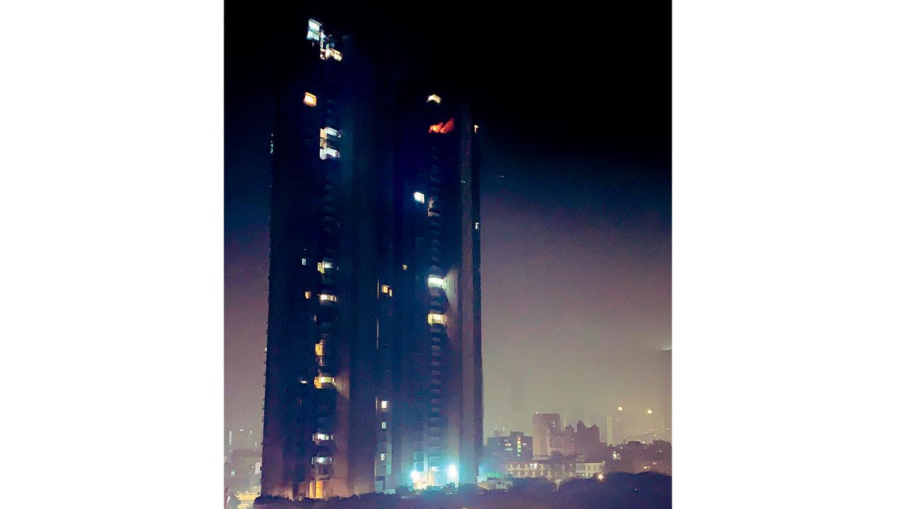 The fire broke out on the 42nd floor of the 44-storey tower