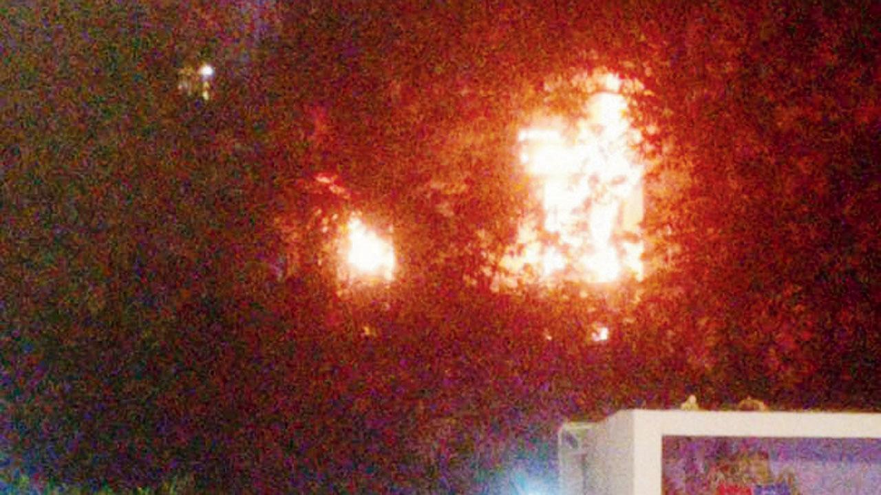 The fire broke out in a third-floor flat of Nitya Sahaya building, in Mahim West, around 8 pm on Saturday